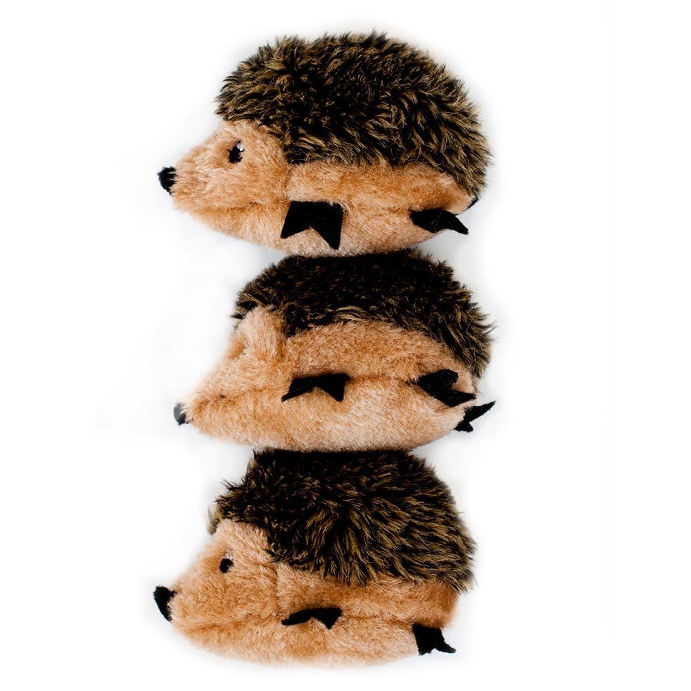 ZippyPaws Burrows Replacement Mini Hedgehogs 3-Pack - Squeaky Plush Refills for Interactive Hide & Seek Dog Toys - Puppy Enrichment Toys for Small & Medium Dogs - Perfect for Boredom Relief & Indoor Playtime