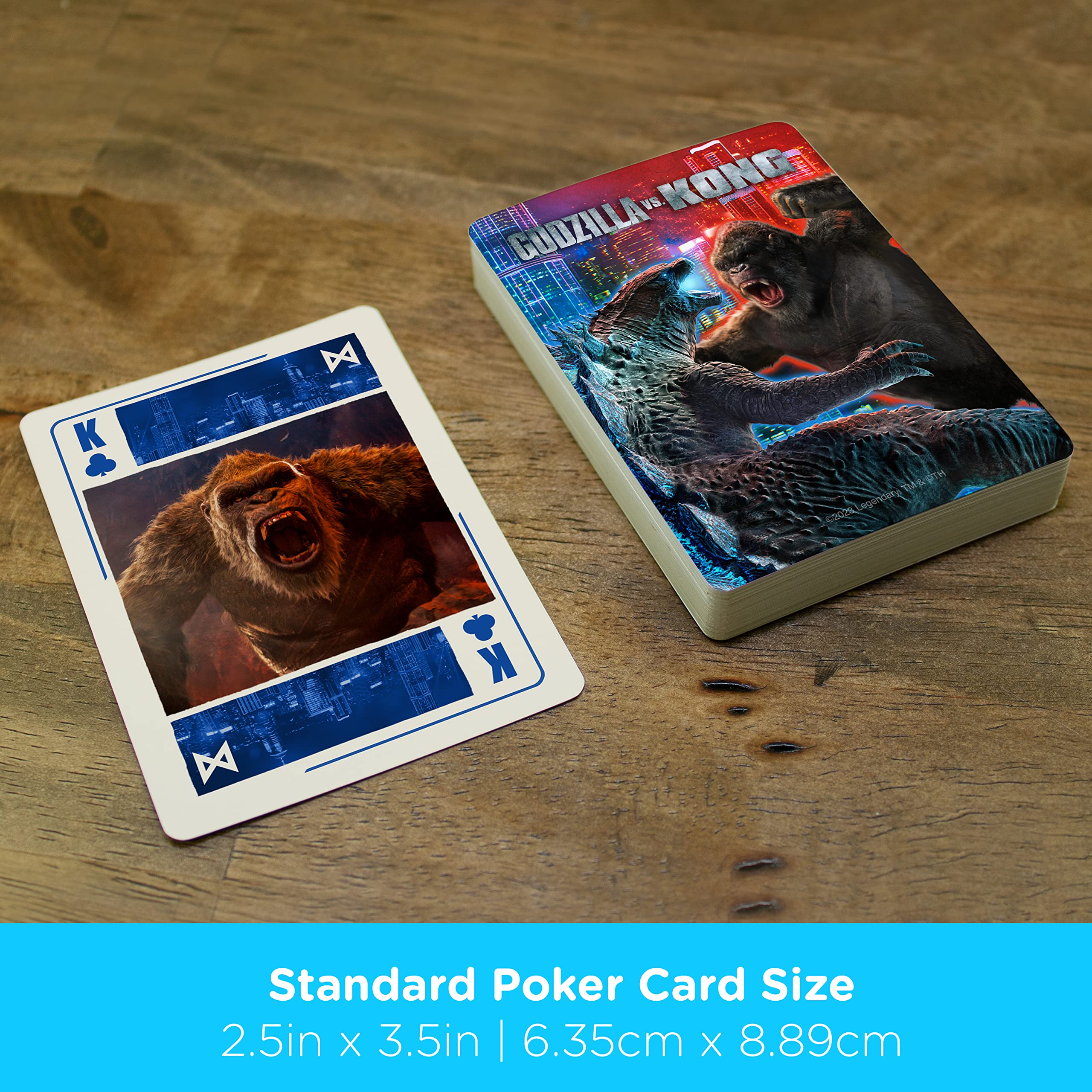 Official Godzilla vs Kong Themed Playing Cards - Licensed Collectible Card Game for Fans - Perfect for Game Nights, Movie Marathons & Collector Displays