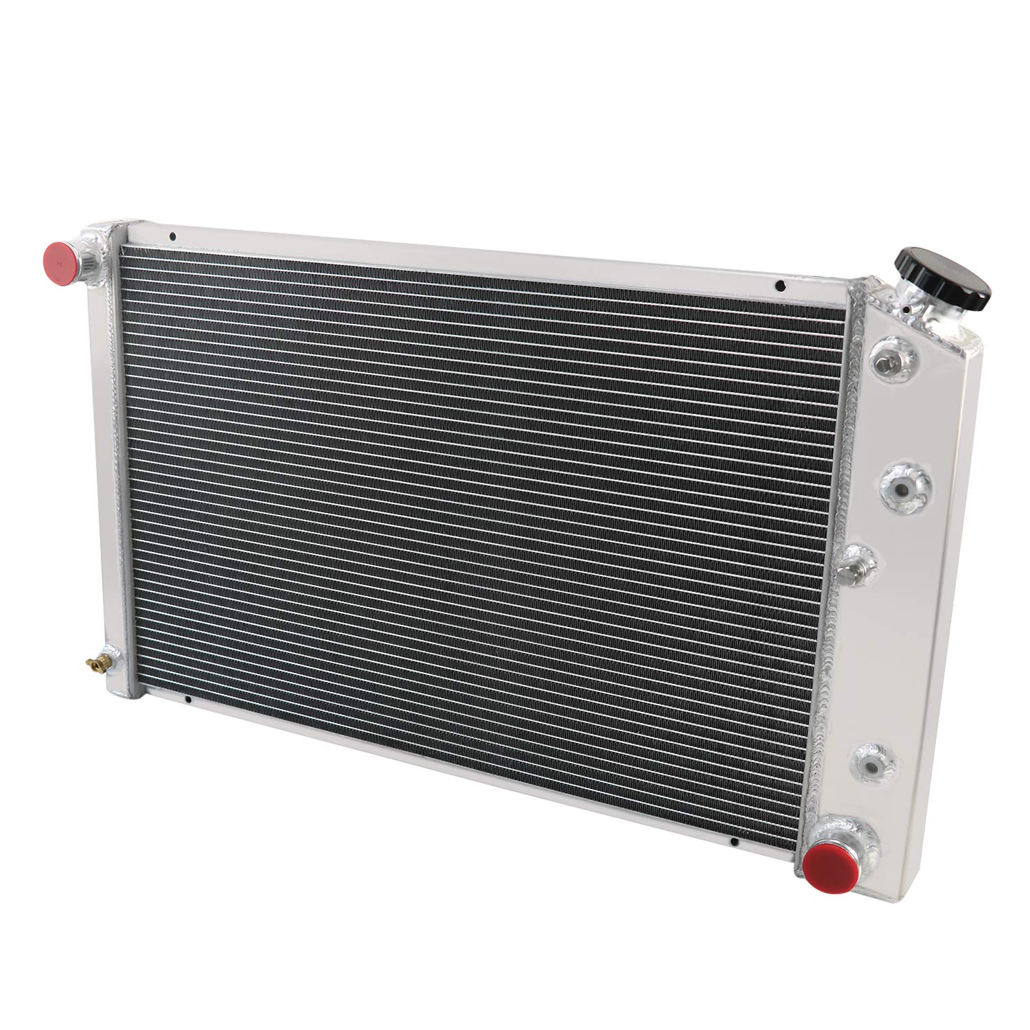 CoolingCare 3 Row Aluminum Radiator with Fan Shroud Assembly for 1973-1974 Chevy GMC C/K Series Pickup Trucks - Fits 10/20/30 Models with 4.1L & 5.7L Engines - Heavy Duty Cooling Solution for Off-Road & Towing Applications