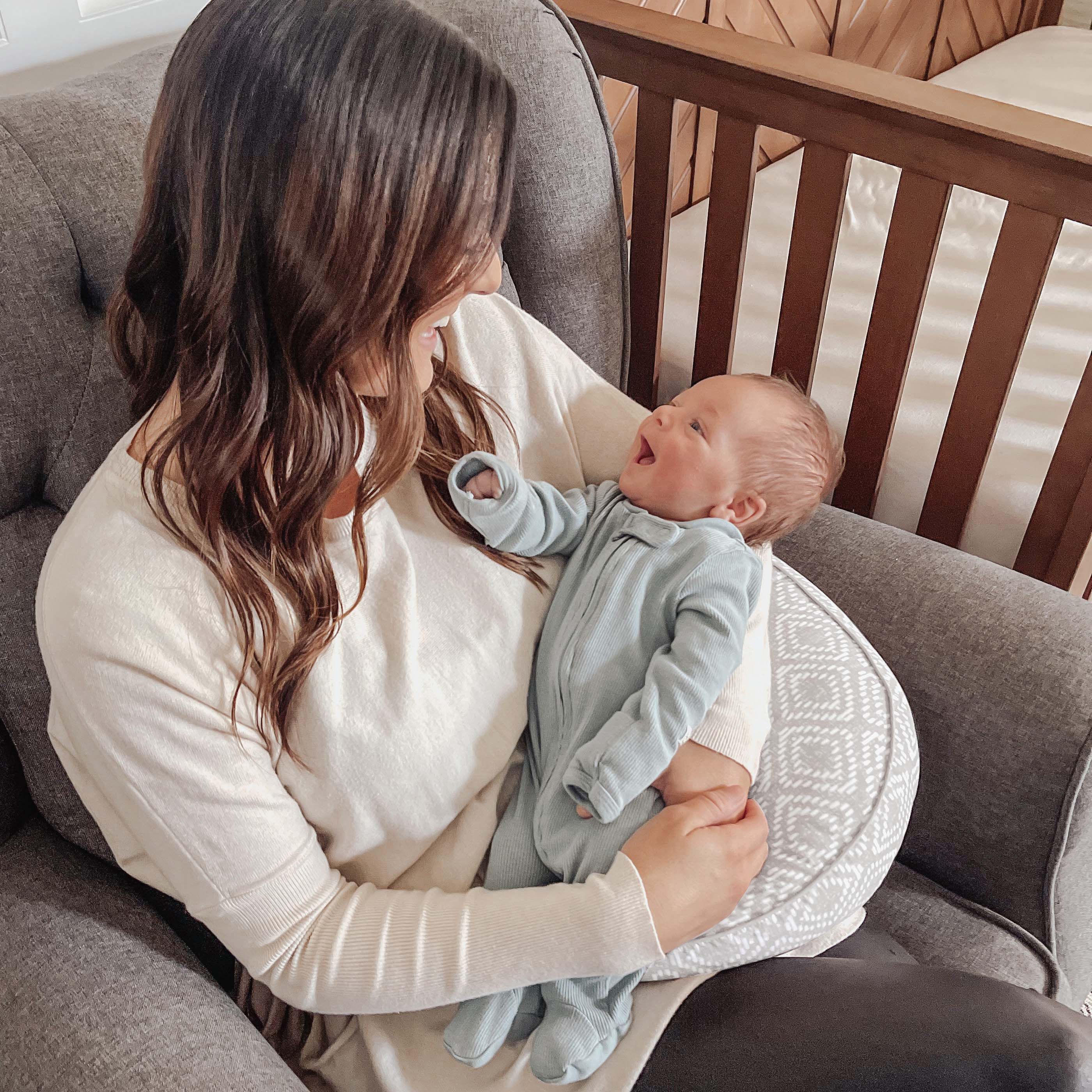 Boppy Anywhere® Nursing Pillow - Comfortable Breastfeeding Support for New Moms - Perfect for Home, Travel & On-the-Go Nursing