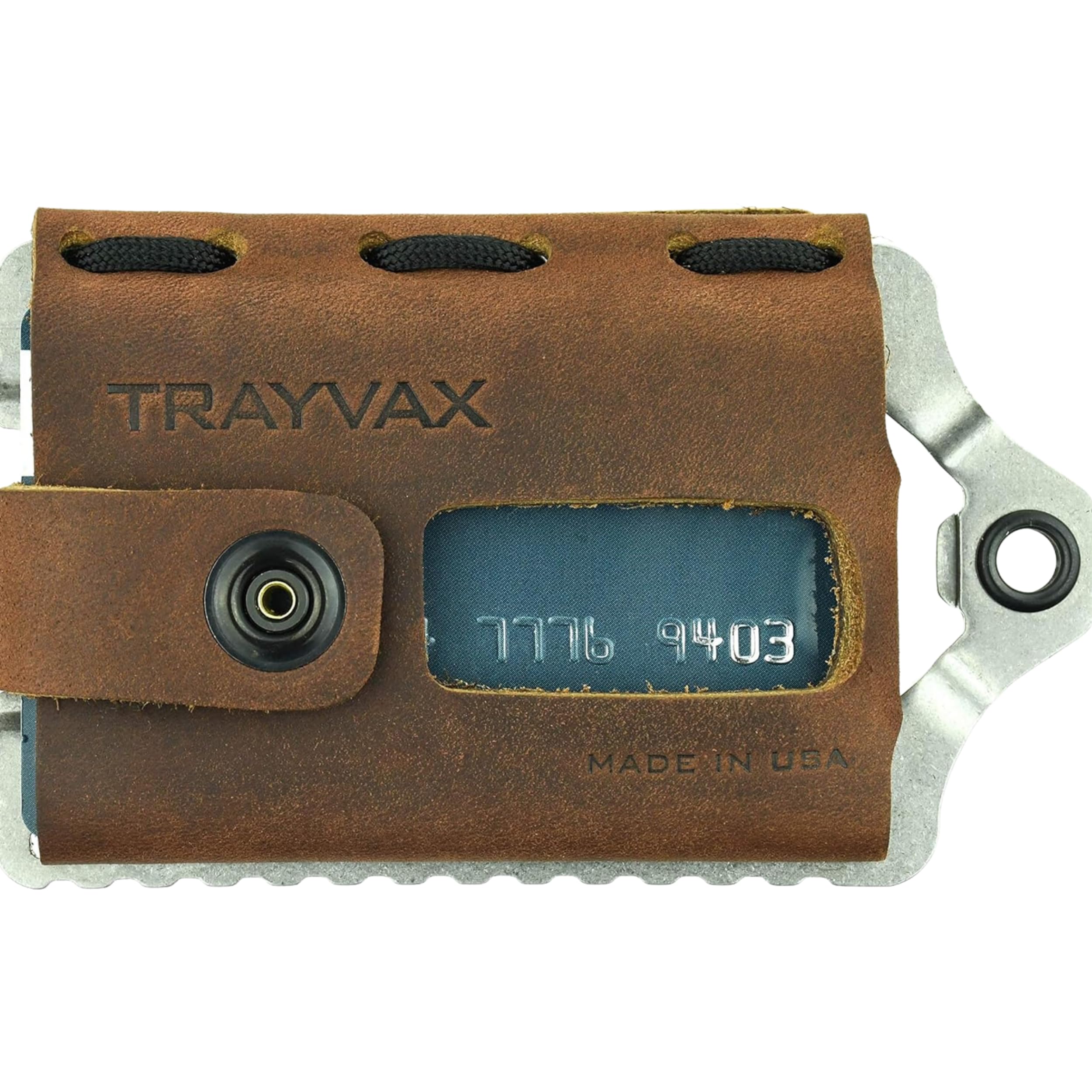 Trayvax Element RFID Blocking Front Pocket Wallet - Slim Leather & Metal Credit Card Holder with Money Clip for Men & Women | Perfect for Travel, Everyday Carry & Minimalist Lifestyle