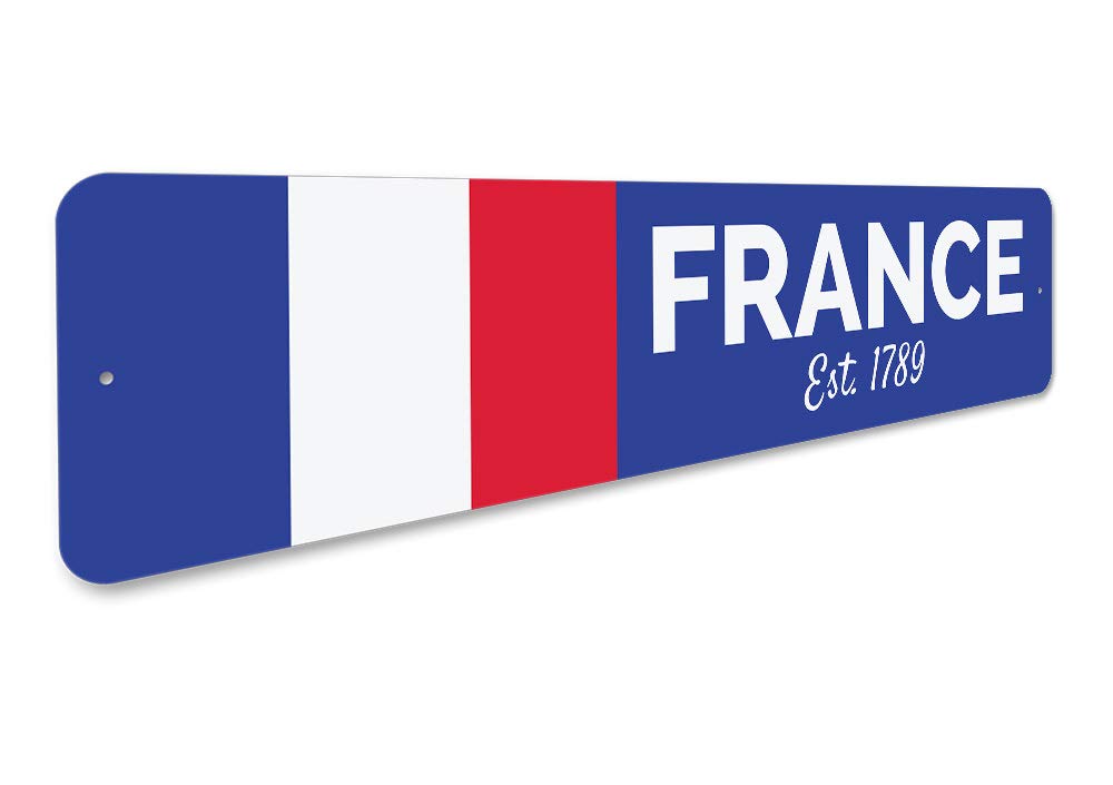 French Flag Aluminum Sign - 4