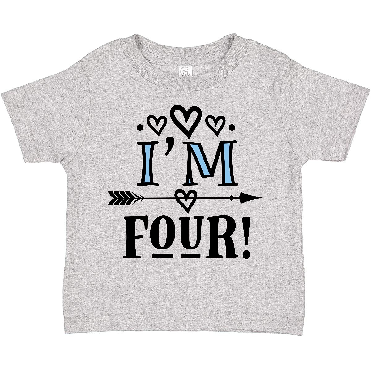 Inktastic 4th Birthday Arrow Toddler T-Shirt for 4 Year Olds - Cute Kids Outfit for Birthday Parties & Celebrations