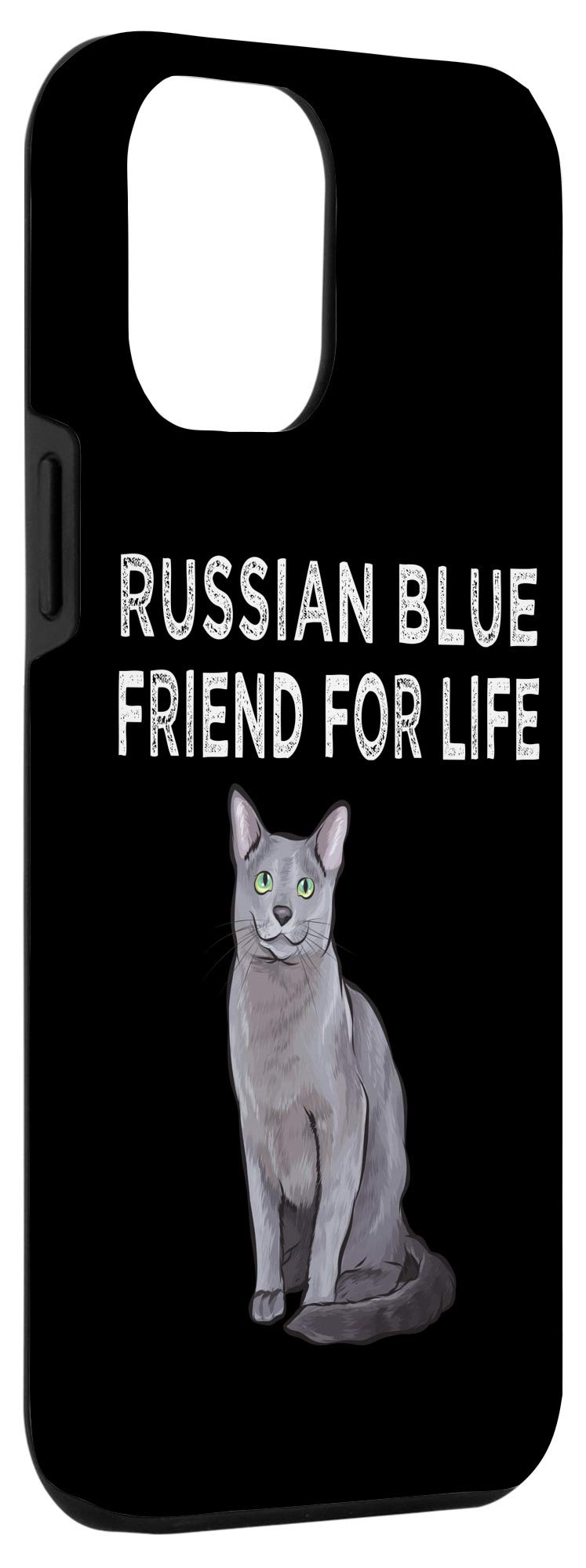 iPhone 12 Pro Max Case with Cute Russian Blue Cat Design - Durable Protective Phone Cover for Cat Lovers - Perfect Gift for Pet Owners & Friendship Day