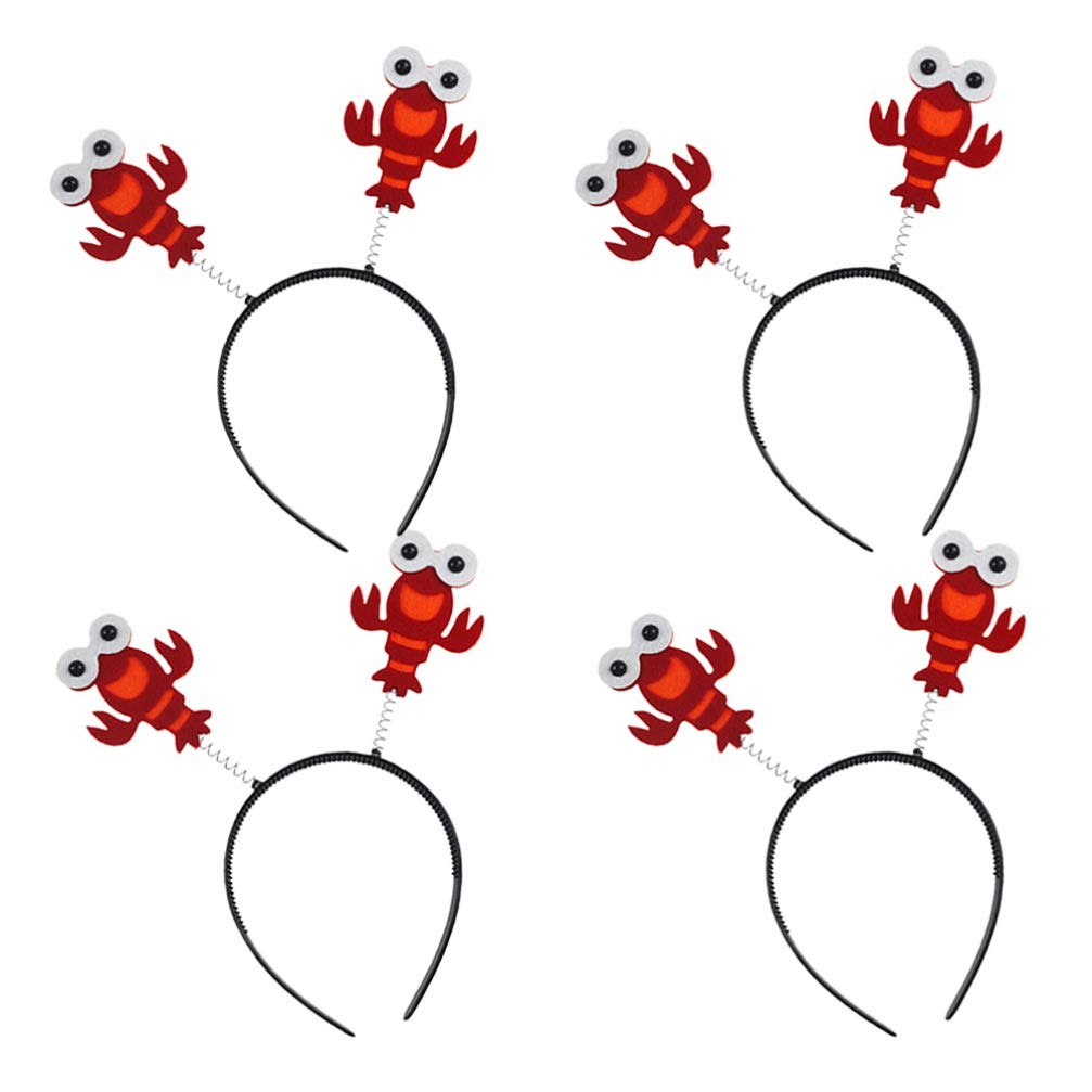 4-Pack Kids Halloween Headbands - Adorable Crayfish & Lobster Hair Hoops for Girls - Fun Hair Accessories for Costume Parties & Dress-Up Play