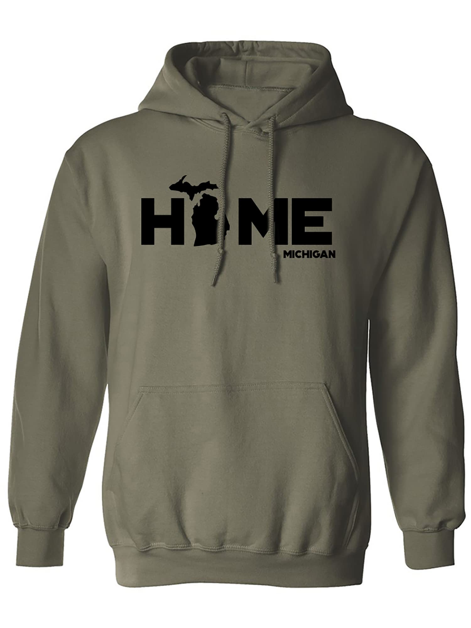 Zerogravitee Michigan HOME Adult Hooded Sweatshirt - Cozy Pullover Hoodie for Men & Women - Perfect for Casual Wear, Outdoor Activities and College Game Day