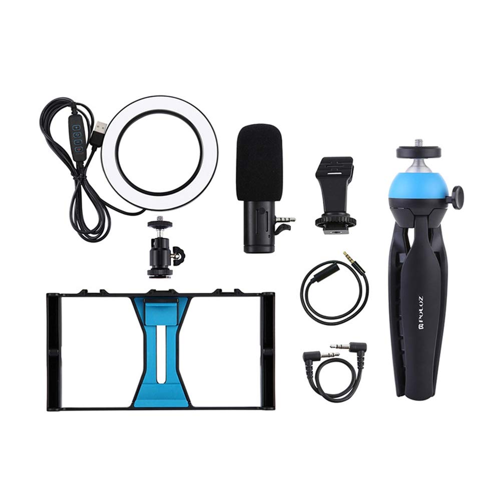 Strimusimak Ring LED Phone Tripod with Table Mount - Perfect for Live Streaming & Vlogging