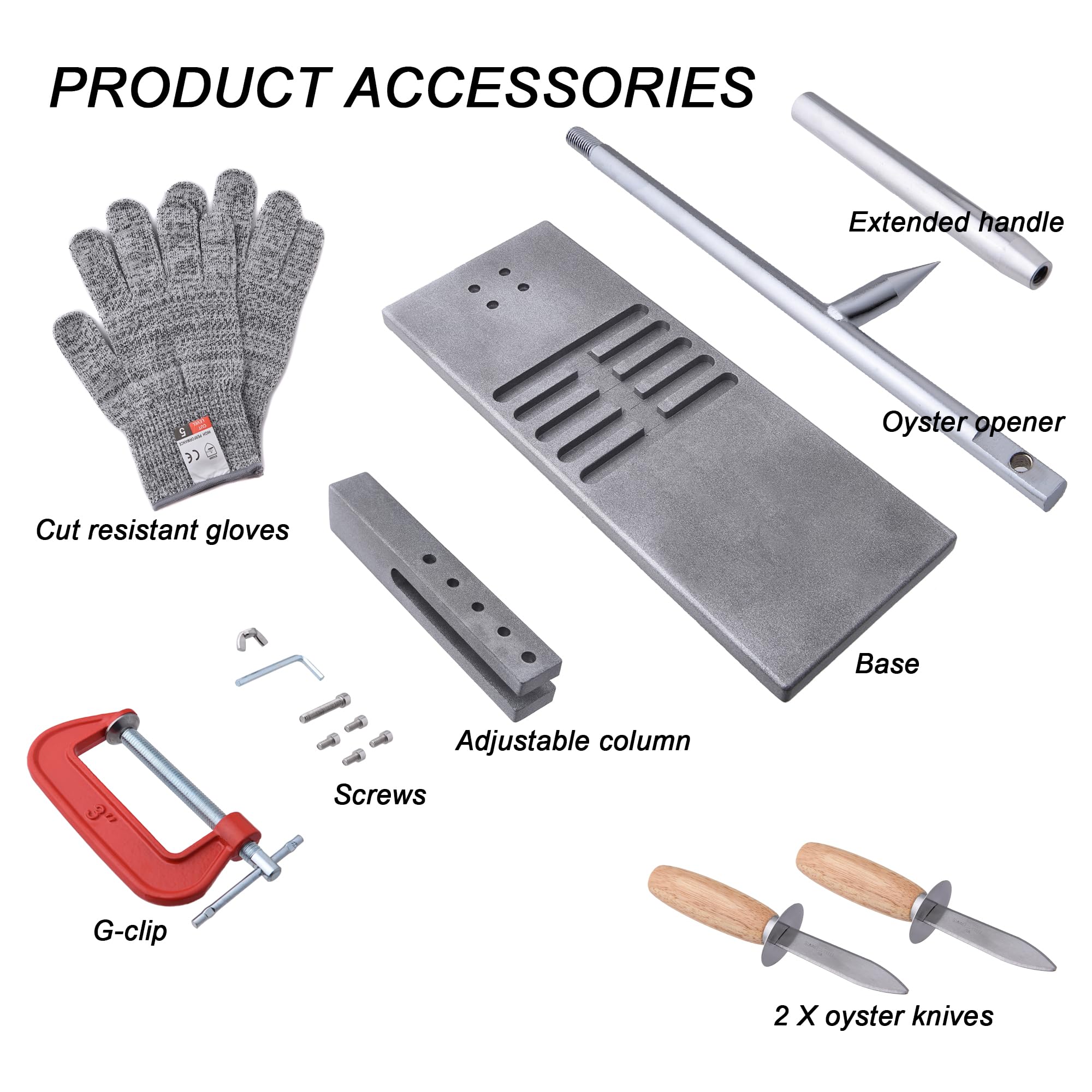 Premium Oyster Shucker Machine & Clam Opener Kit - Heavy Duty Commercial Oyster Shucking Tool Set for Restaurants, Seafood Markets & Home Use