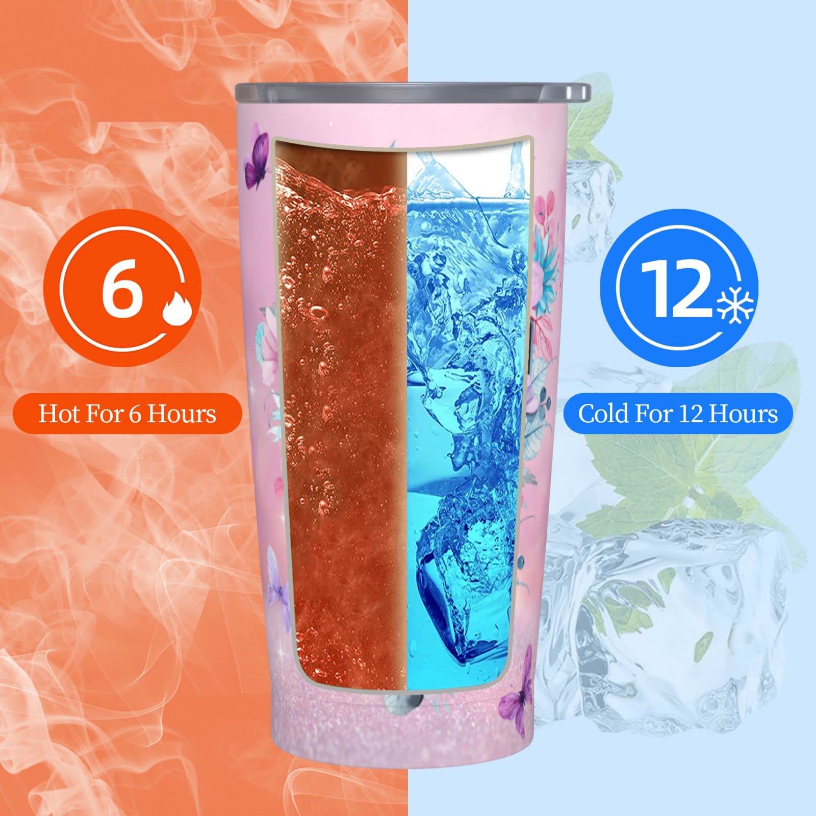 Christian Gifts for Women - Inspirational Bible Verse Stainless Steel Tumbler with Lid & Straw - 20oz Religious Gifts for Mom, Sister, Friend - Perfect for Birthday, Mother's Day & Daily Devotion - Keeps Drinks Hot/Cold for Hours