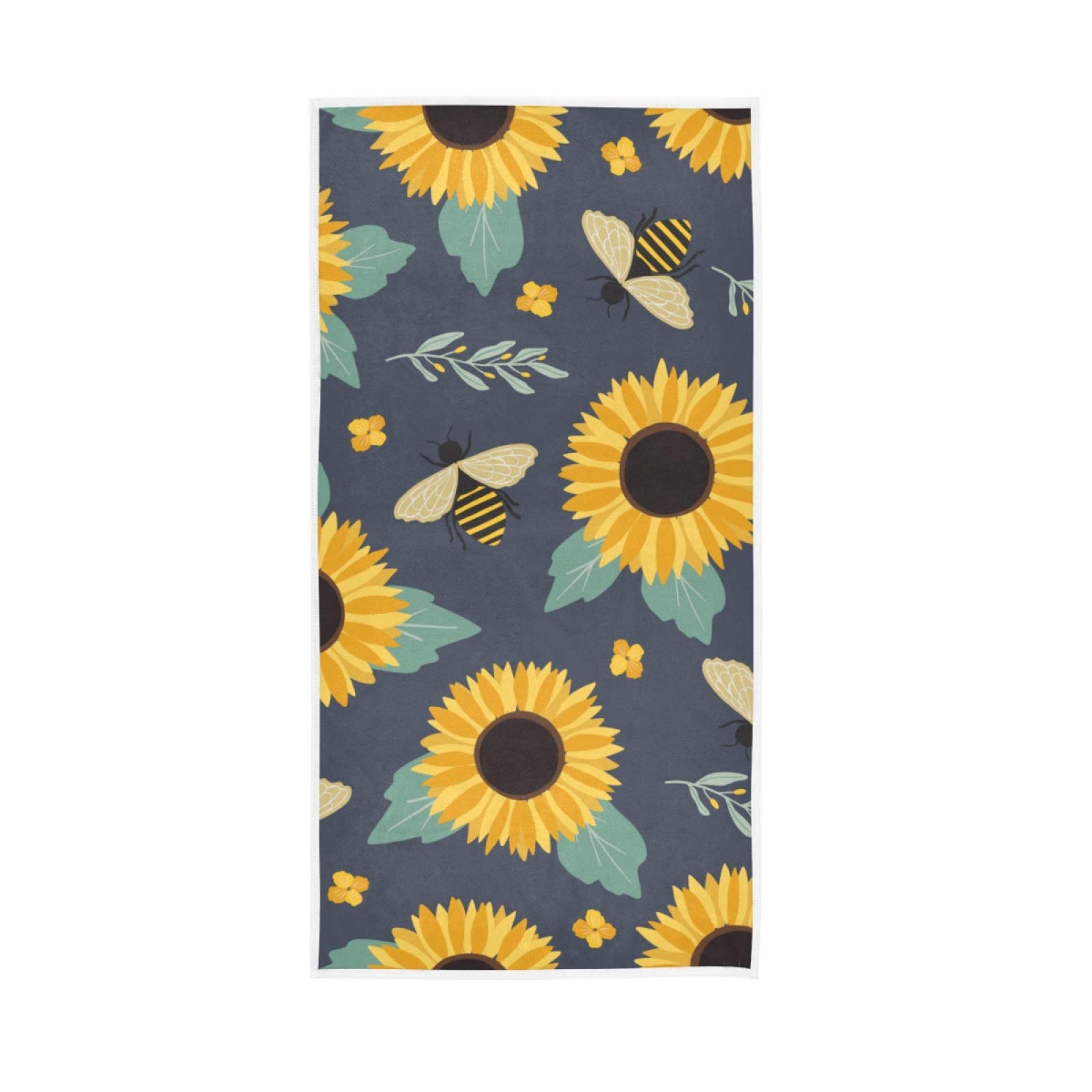 Premium Sunflower Bee Hand Towels - 15x30 Inch Soft Bath & Guest Towels for Home, Kitchen & Bathroom Decor - Perfect for Farmhouse, Cottage & Rustic Style Decorations