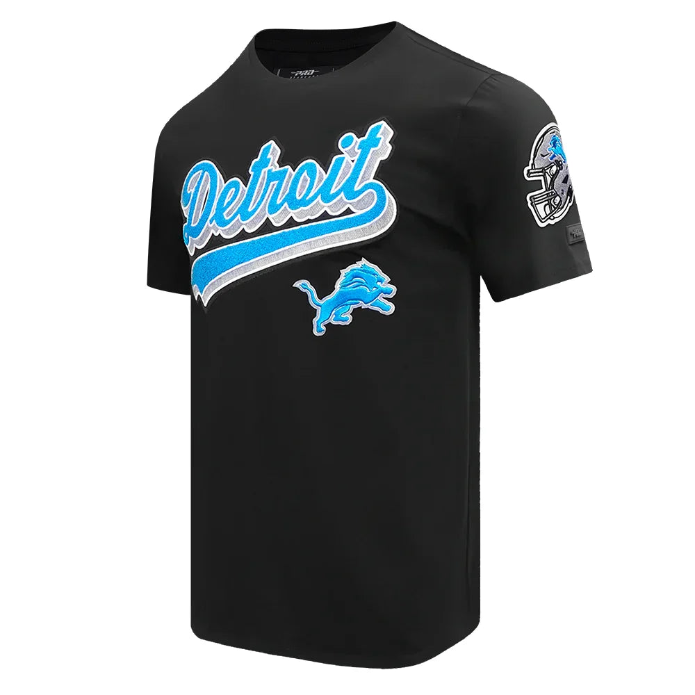 Detroit Lions Script Tail Tee Shirt for Men - NFL Fan Apparel, Pro Standard Cotton Jersey T-Shirt - Perfect for Game Day, Tailgating & Casual Wear