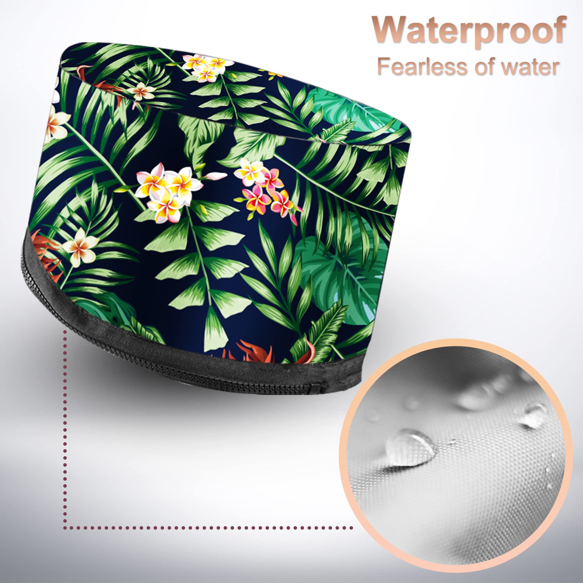 **Ingeware Electric Heat Cap for Deep Conditioning & Hair Steaming – Portable Thermal Spa Cap for Natural Hair, Floral Print – Perfect for Home Hair Care & Salon Treatments**