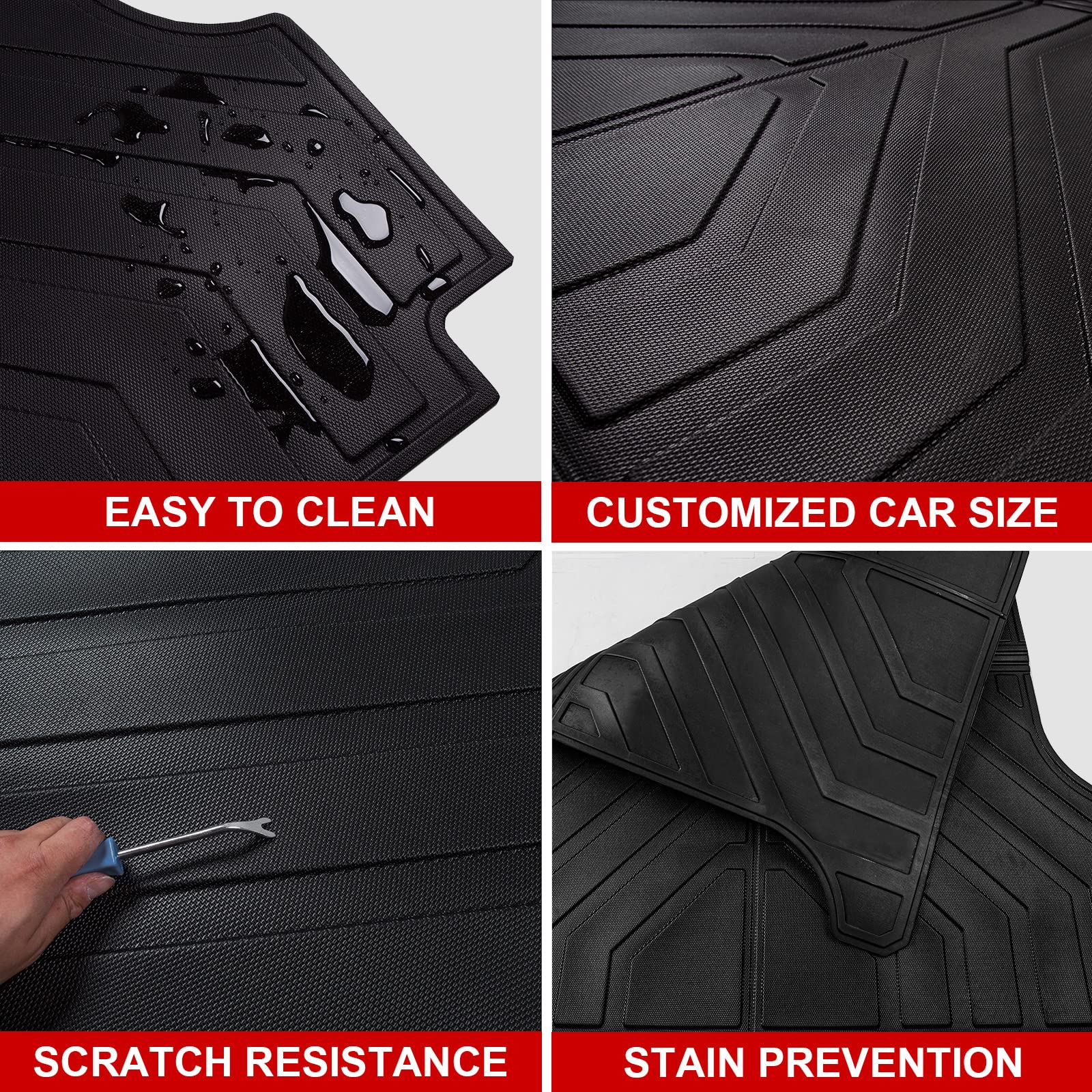 All-Weather Bed Mat for 2019-2024 Dodge Ram 1500 (5.7ft Short Bed) - Heavy Duty Truck Bed Liner Protector | Perfect for Hauling, Camping & Work Site Use