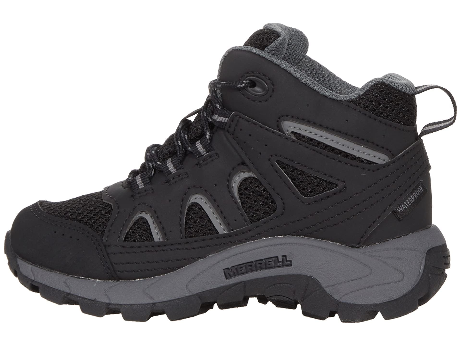 Merrell Kids Oakcreek Mid Waterproof Hiking Boots - Lightweight Outdoor Shoes for Boys & Girls - Perfect for Trail Walking, Camping & Backpacking Adventures