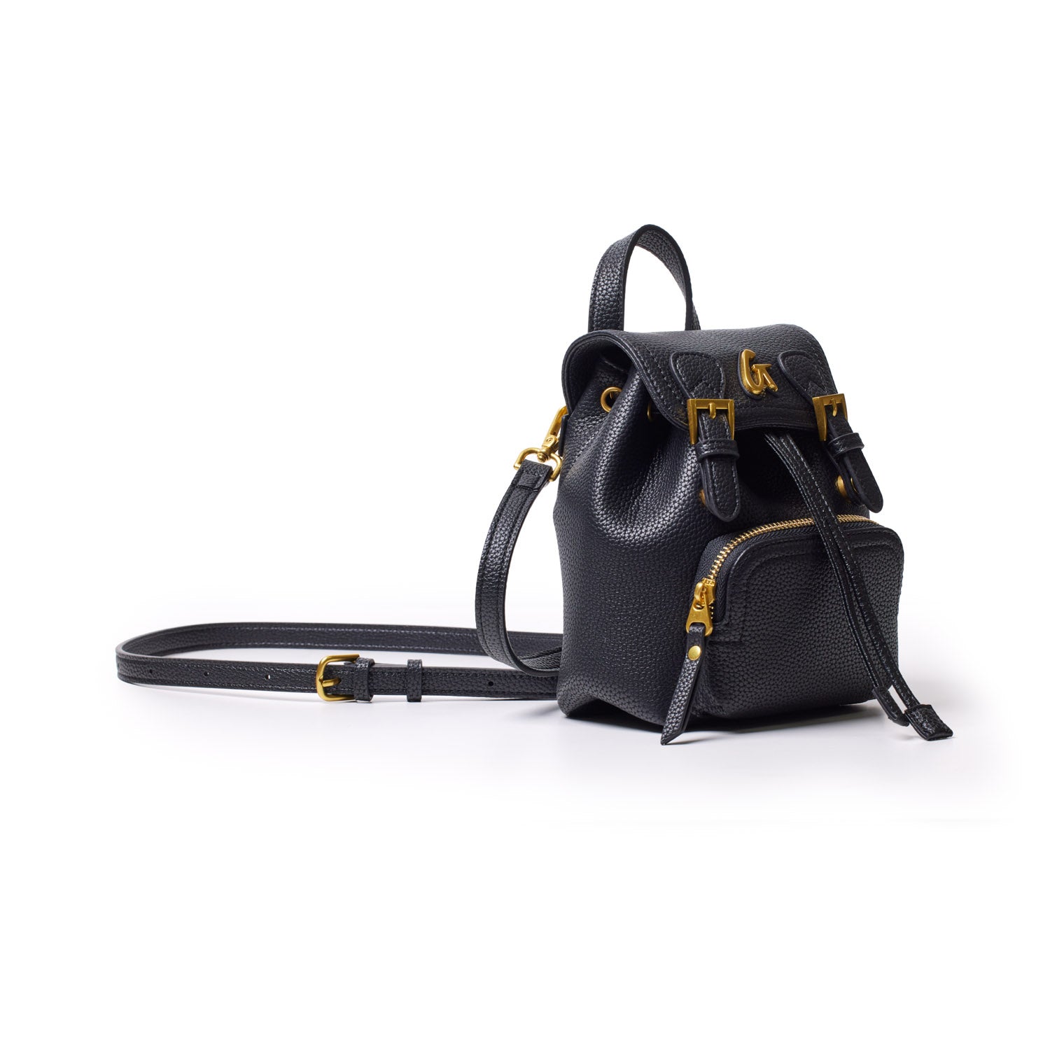 Mini Pebble Crossbody Backpack - Stylish & Compact Black Shoulder Bag for Women | Perfect for Travel, Shopping & Everyday Use