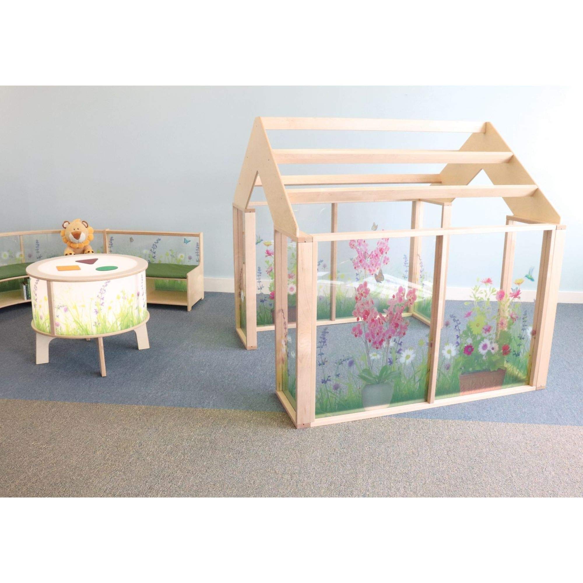 Nature View Play Greenhouse for Kids - Indoor/Outdoor Educational Toy with Transparent Panels - Perfect for Home, Classroom & Garden Learning Activities
