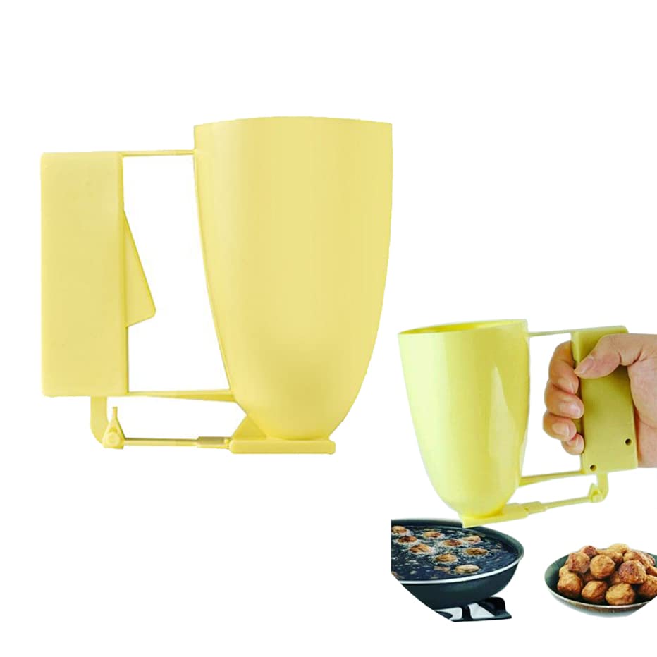 Basedidea Meatball Maker Cup with Handle - Baking Pastry & Batter Dispenser for Perfect Homemade Meatballs - Ideal for Meatball Making, Loqumat, Al Kadey & Home Cooking