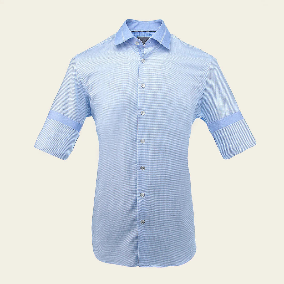 CM0S022 Men's Casual Fashion Cotton Shirt in Cuadra Blue - Perfect for Office, Travel & Everyday Wear