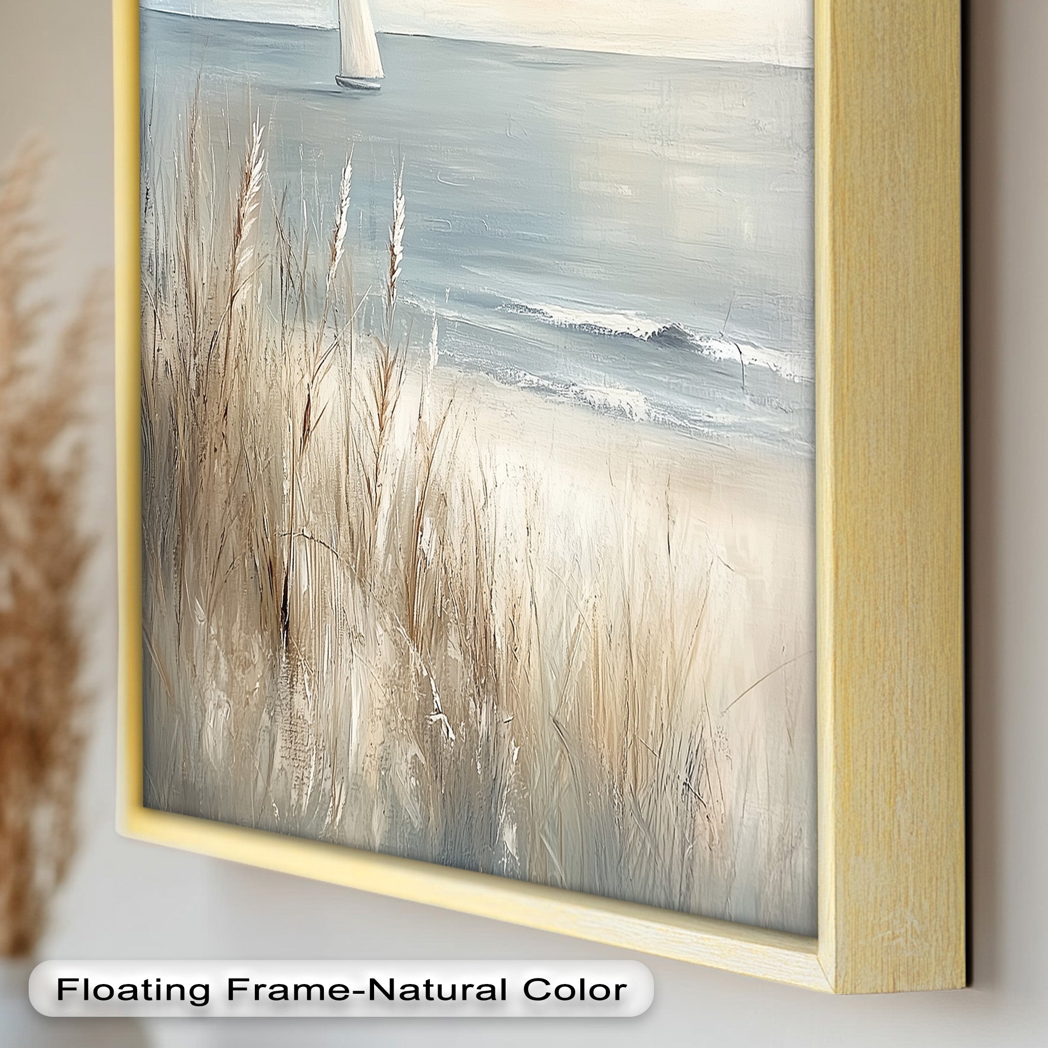 Coastal Calm Sailboat Oil Painting - Handmade Nautical Artwork for Beach House Decor | Perfect for Living Room, Bedroom & Office Wall Art