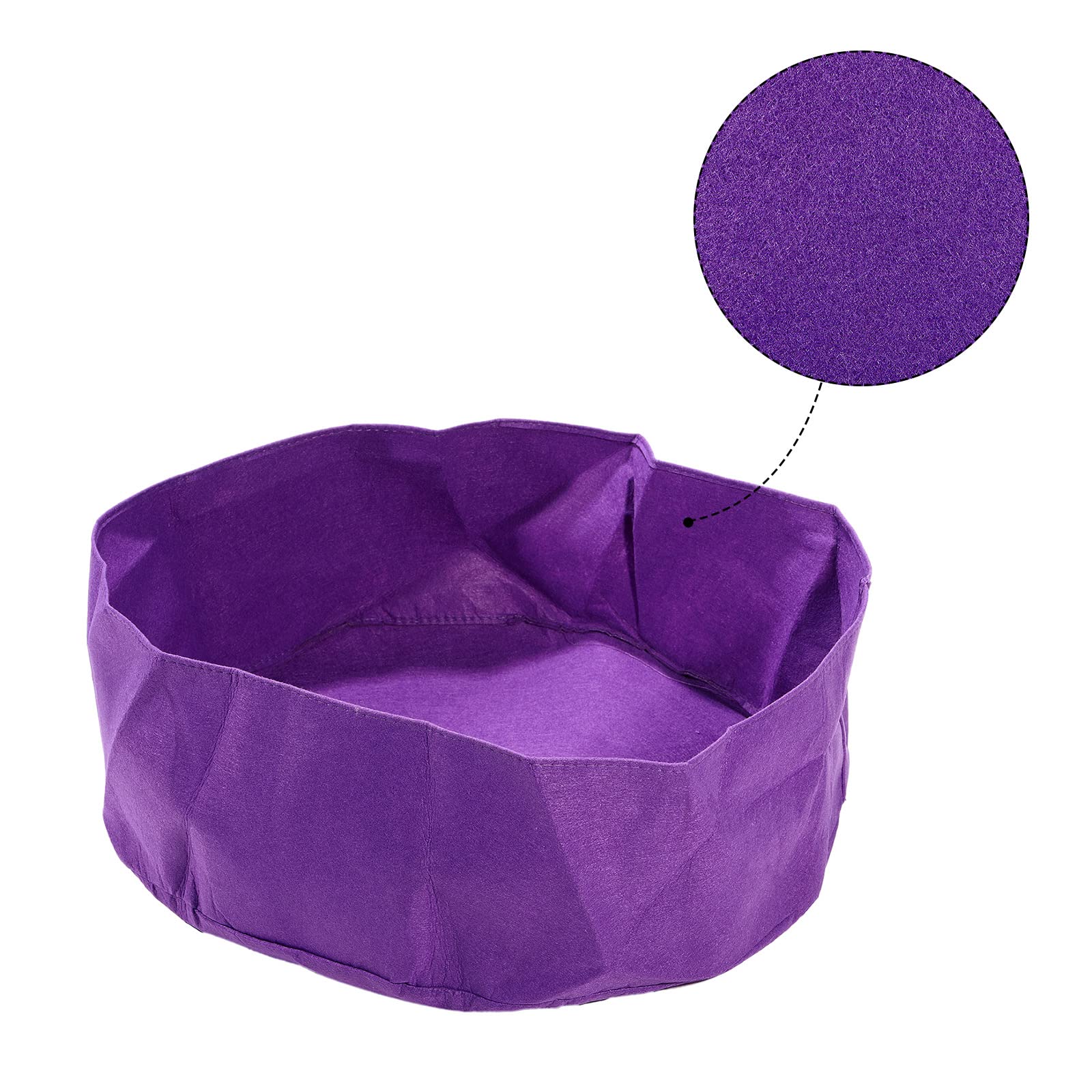 10 Gallon Felt Fabric Garden Grow Bag - Round Raised Planting Bed for Herbs, Flowers & Vegetables | Durable Purple Planter Pot for Indoor/Outdoor Gardening & Urban Farming