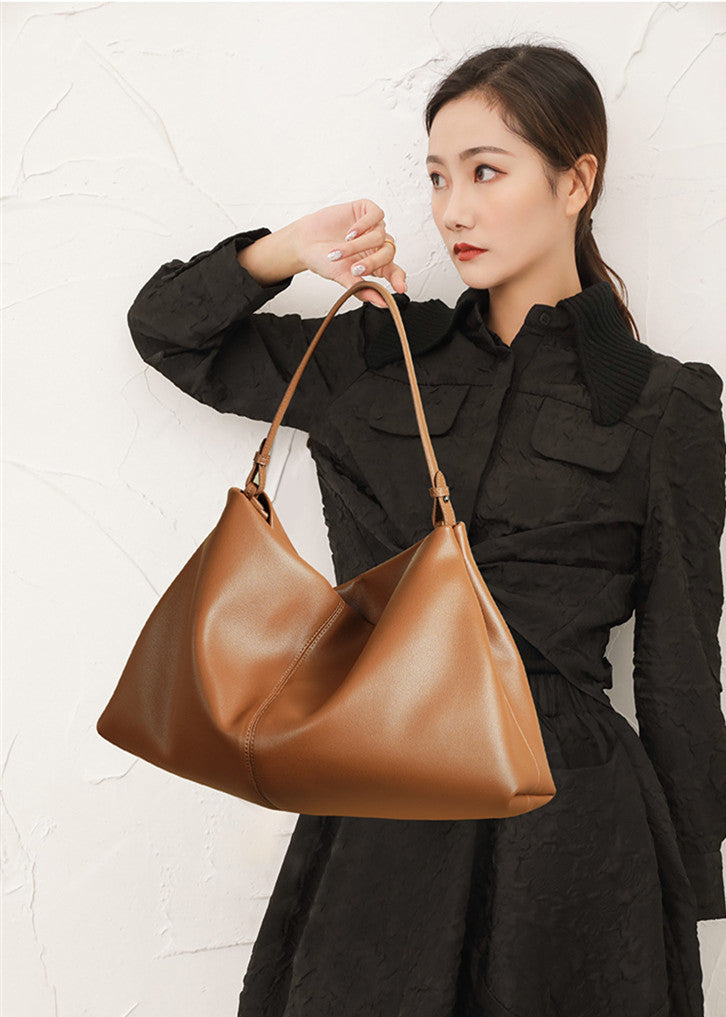 Premium Spacious Leather Shoulder Bag for Women - Stylish Crossbody Purse with Multiple Pockets - Perfect for Work, Travel & Everyday Use