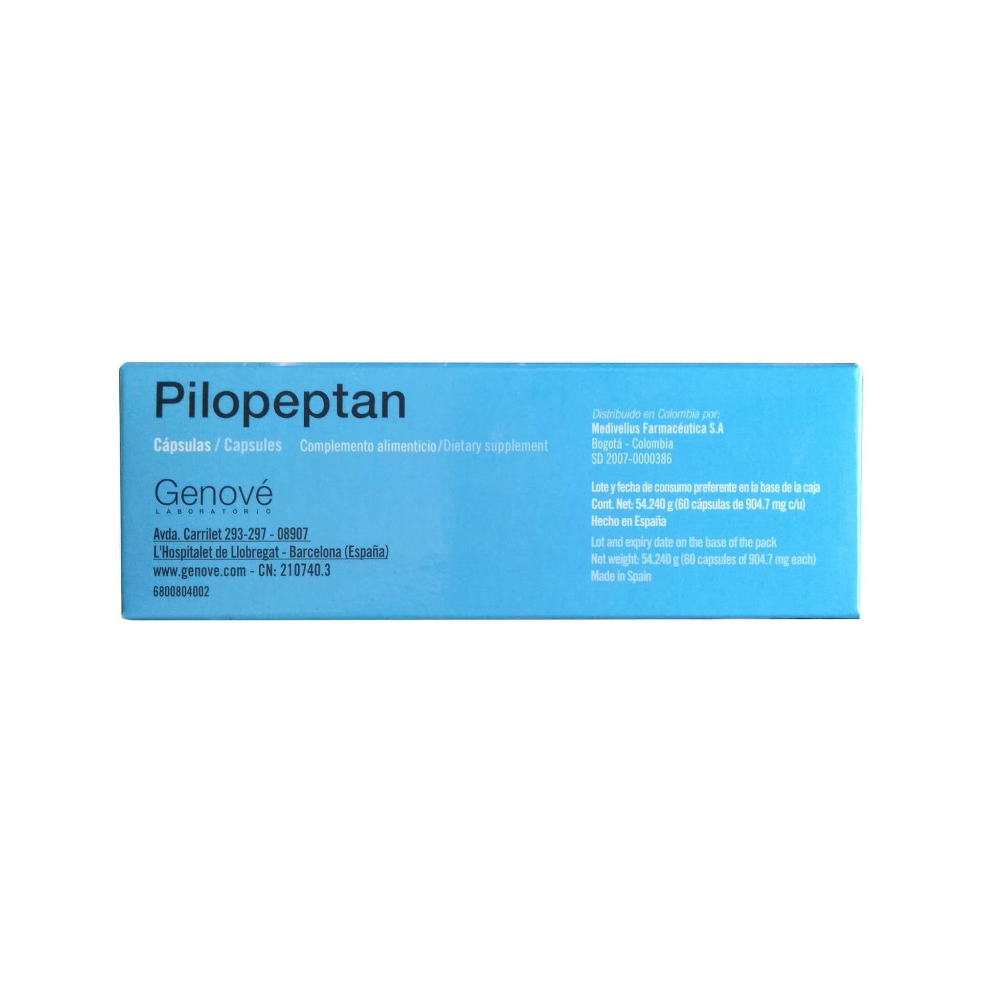 3 Pack Genové Pilopeptan 60 Capsules - Hair Loss Treatment for Women & Men - Natural Hair Regrowth Supplement - Oral Solution for Thicker Hair - Home & Travel Use