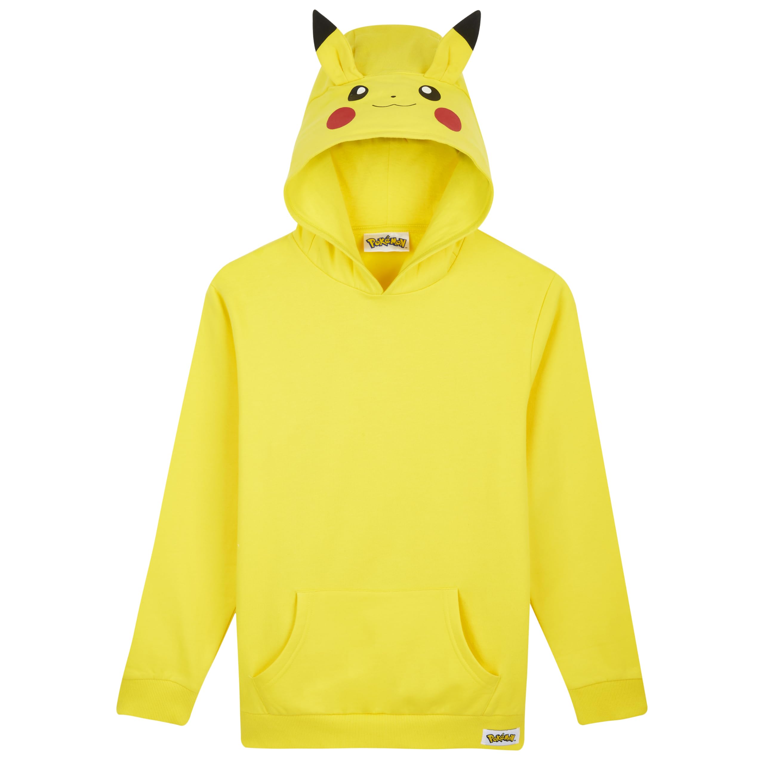 Pokémon Pikachu 3D Hooded Sweatshirt with Ears for Boys - Kids' Cartoon Character Costume Hoodie | Birthday Gift, Cosplay, Halloween Costume, Anime Fan Apparel