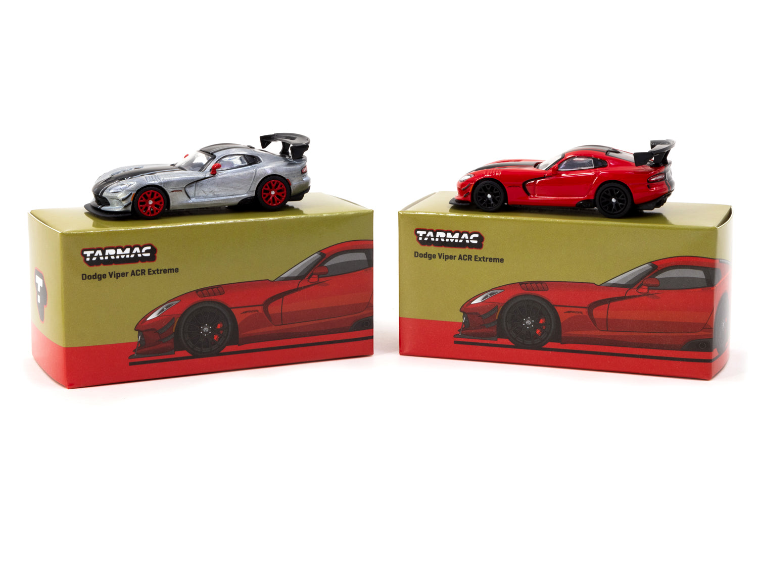 Tarmac Works 1/64 Scale Dodge Viper ACR Extreme Red Diecast Model Car - Perfect for Collectors, Display, and Racing Scenes
