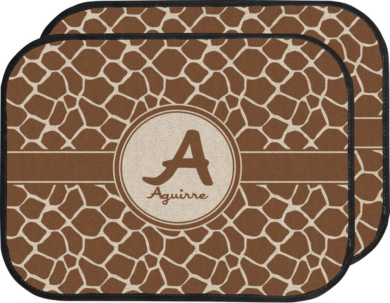 Custom Giraffe Print Car Floor Mats Set - 2 Front & 2 Rear Mats for SUVs, Trucks & Sedans | Waterproof & Anti-Slip Car Accessories for Road Trips & Daily Commute