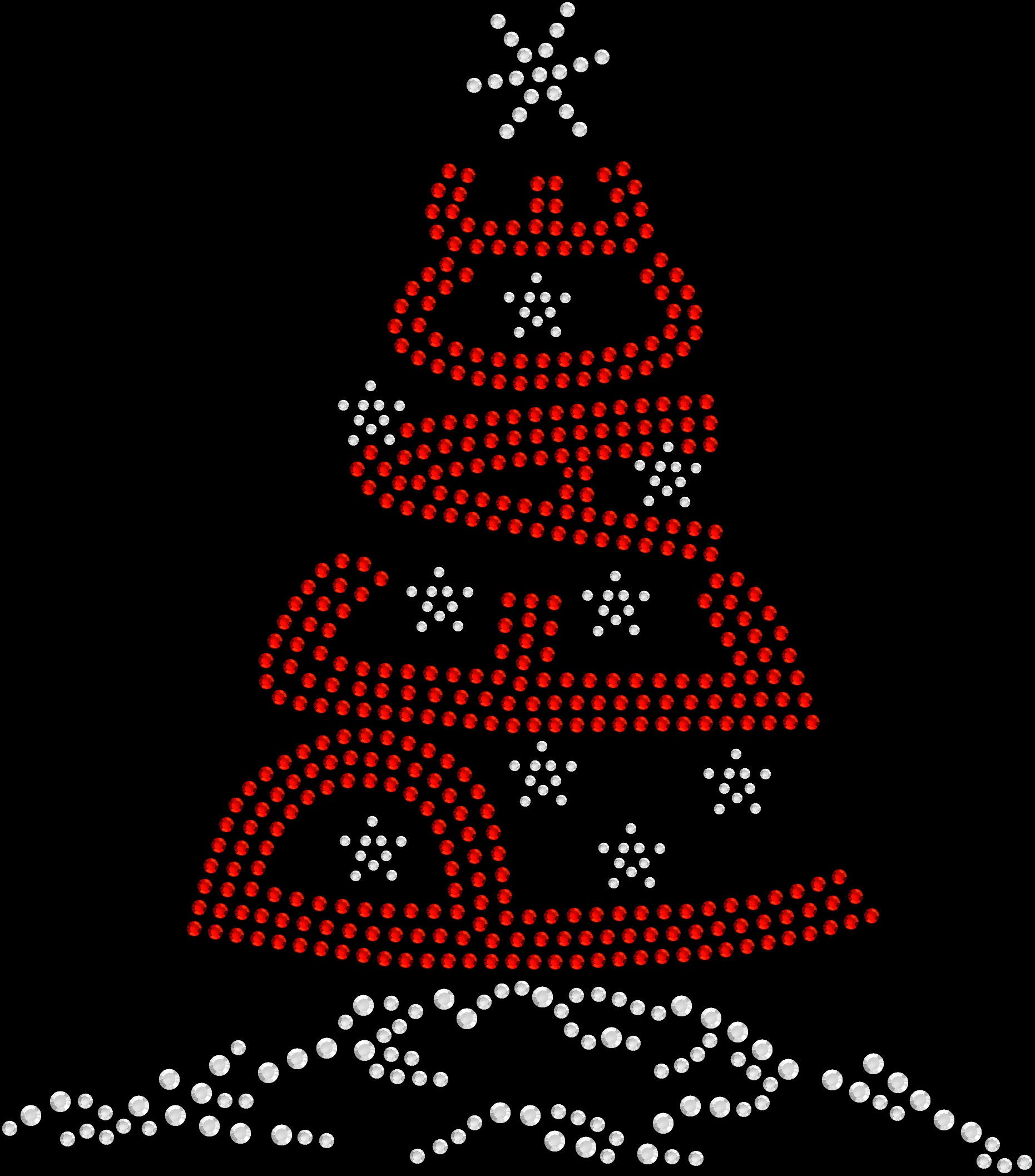 DIY Rhinestone Bling Sparkle Iron On Transfer for Christmas Tree Decorations - Holiday Party, Home Decor, Gift Making & Craft Projects