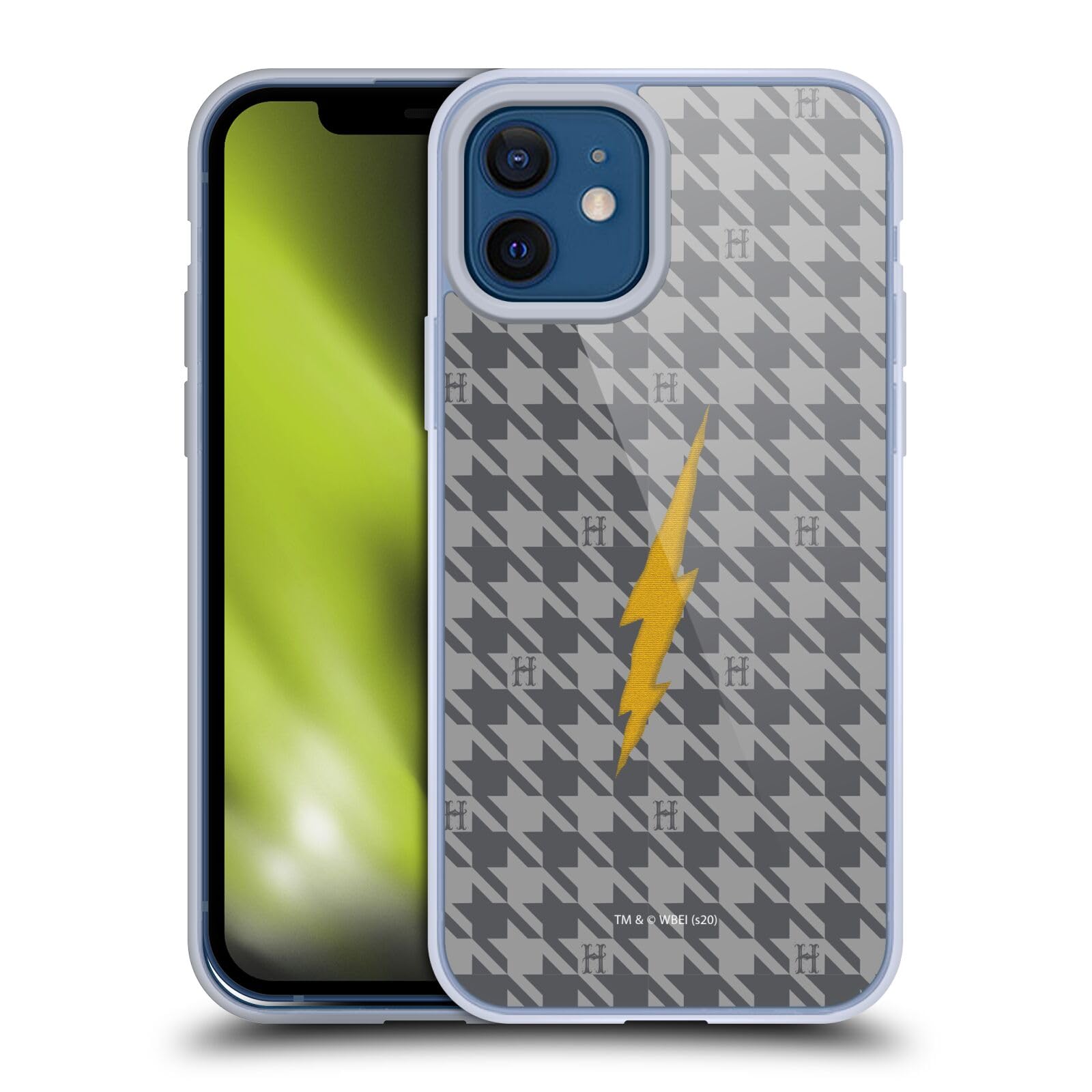 Official Harry Potter Deathly Hallows Scar Decal Soft Gel Case - Compatible with iPhone 12/12 Pro | Protective Phone Cover for Fans | Perfect for School, Work & Wizarding World Themed Events