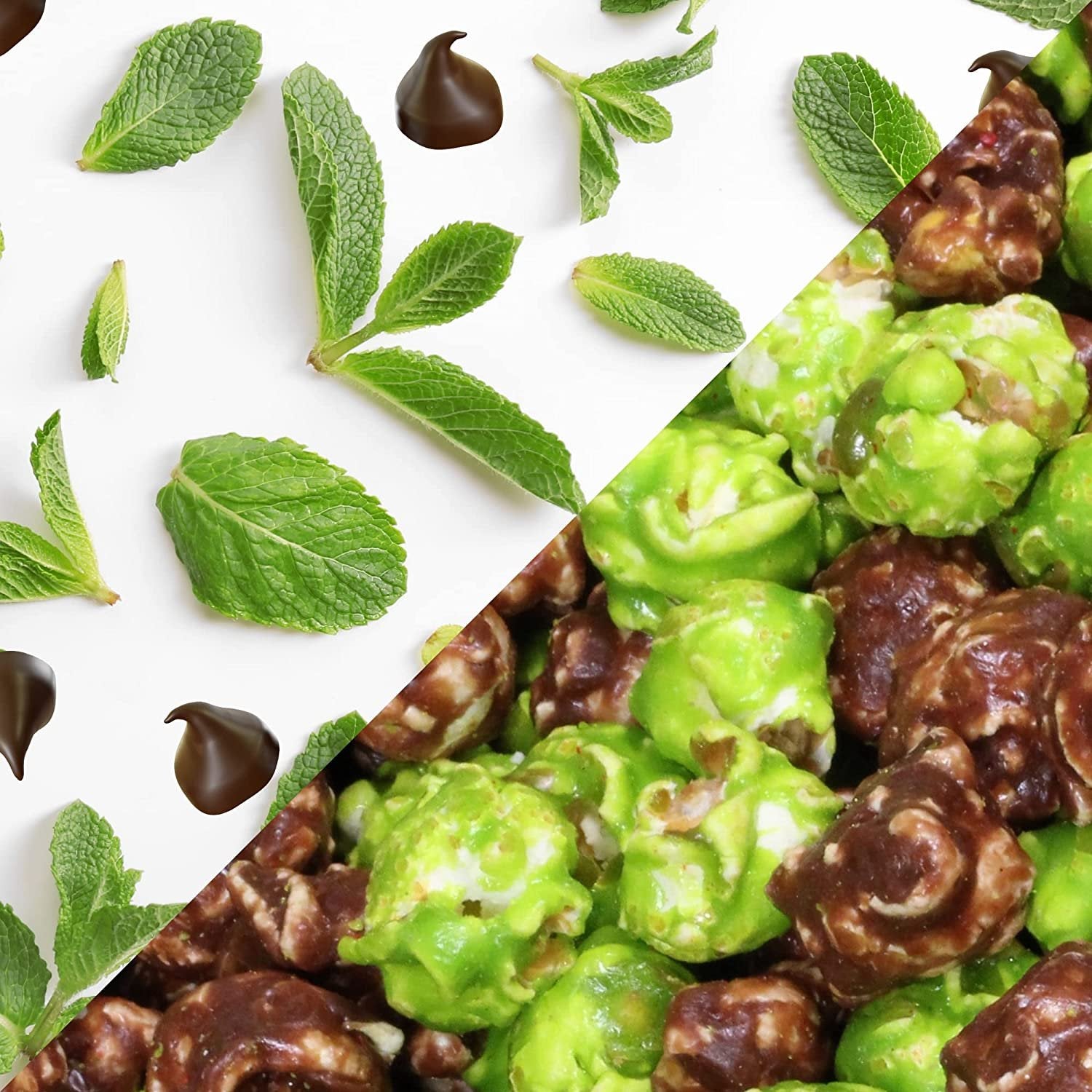 Delicious Mint Chocolate Flavored Popcorn - Sweet & Refreshing Snack for Movie Nights, Parties & Gifts