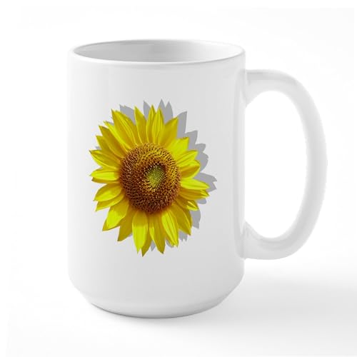 White - The Sunflower Large Mug
