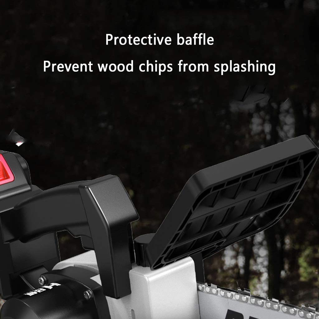 Electric Mini Battery Chainsaw - Portable One-Hand Pruning Shears with Safety Shield, Cordless Garden Saw for Tree Branch Cutting & Wood Trimming (Includes 2 Batteries) | Perfect for Yard Work, Landscaping, DIY Projects & Home Gardening