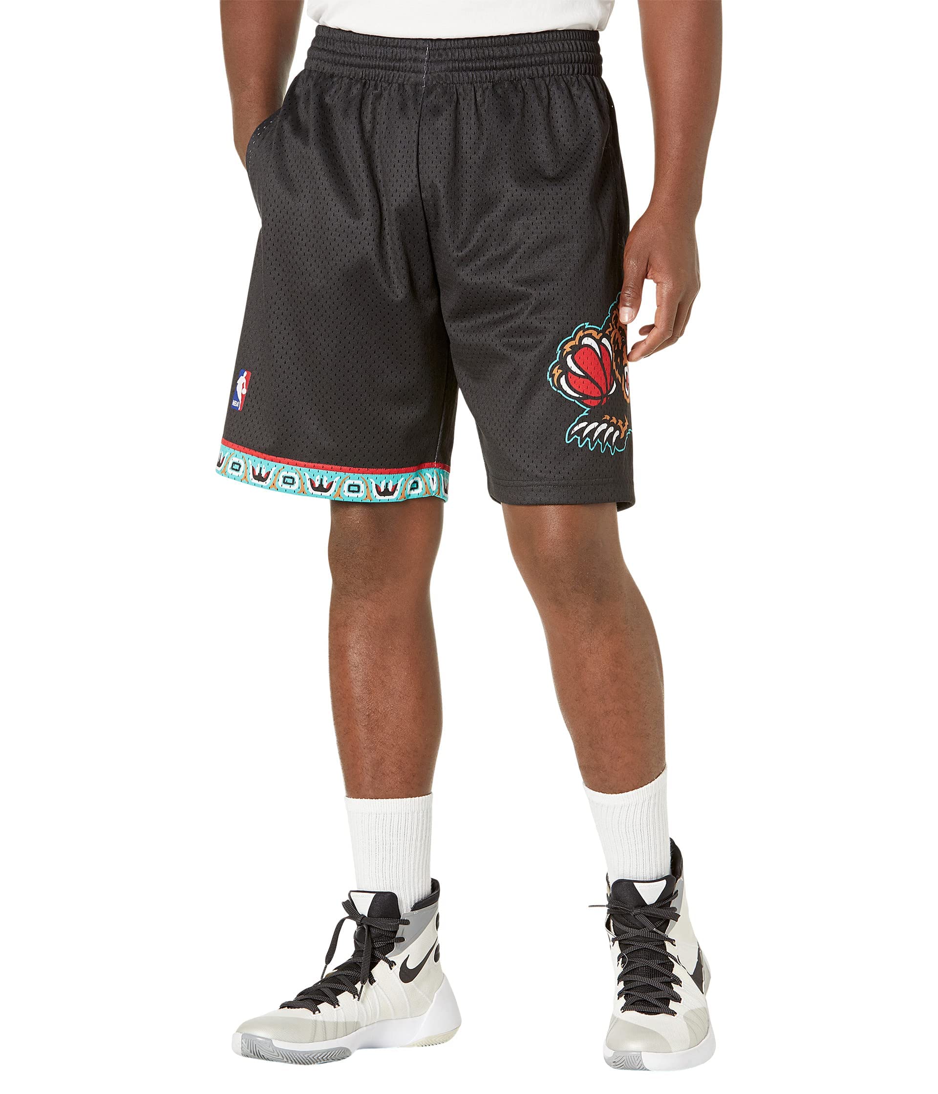 Mitchell & Ness NBA Reload Swingman Shorts - Memphis Grizzlies 1998 Vintage Basketball Shorts for Men | Retro NBA Fan Gear & Game Day Outfit
