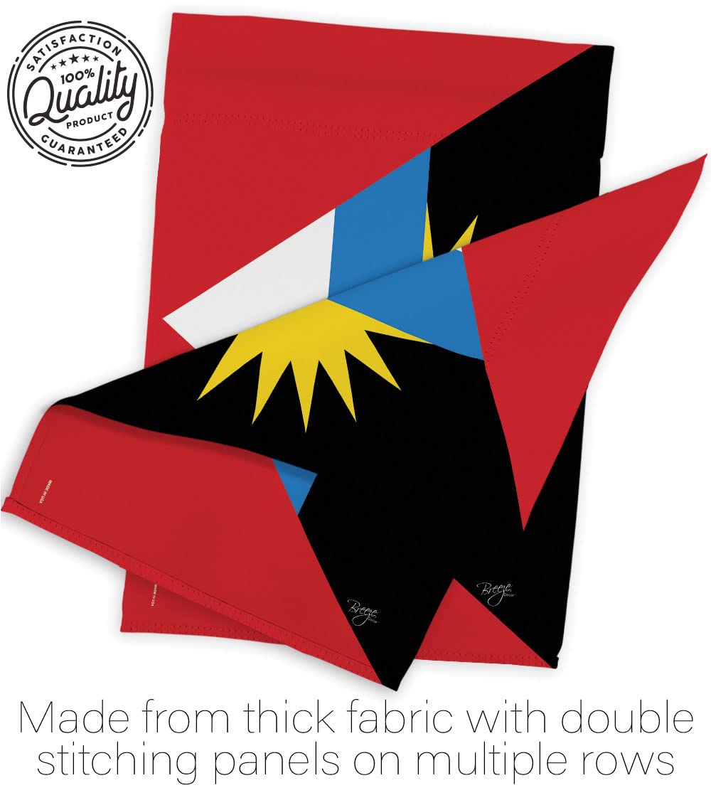 Antigua & Barbuda Flag Set 28x40in w/Pole - Home & Garden Decor