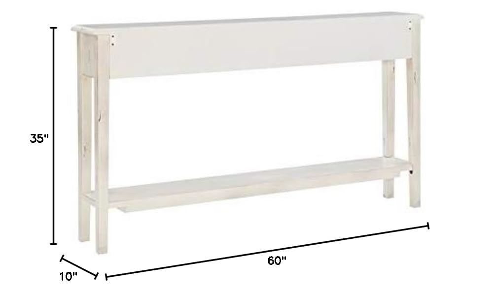 Pemberly Row Transitional Wood Console Table in Cream - Elegant Entryway Furniture for Hallway, Living Room & Foyer Decor