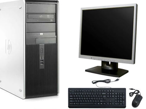 HP Windows 7 Pro Tower Desktop Computer - Core 2 Duo 3.00GHz, 1TB HDD, 8GB RAM, WiFi, 19
