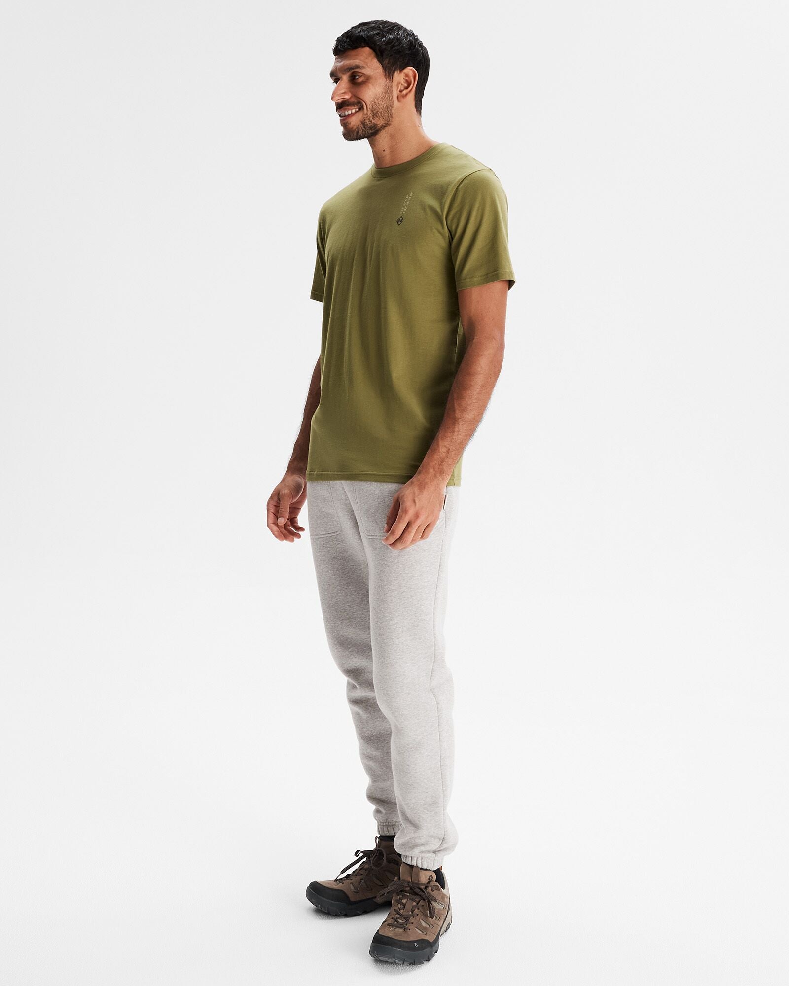 Men's Ride the River Organic Cotton T-Shirt - Dark Fern | Eco-Friendly Casual Wear for Outdoor Adventures & Everyday Comfort