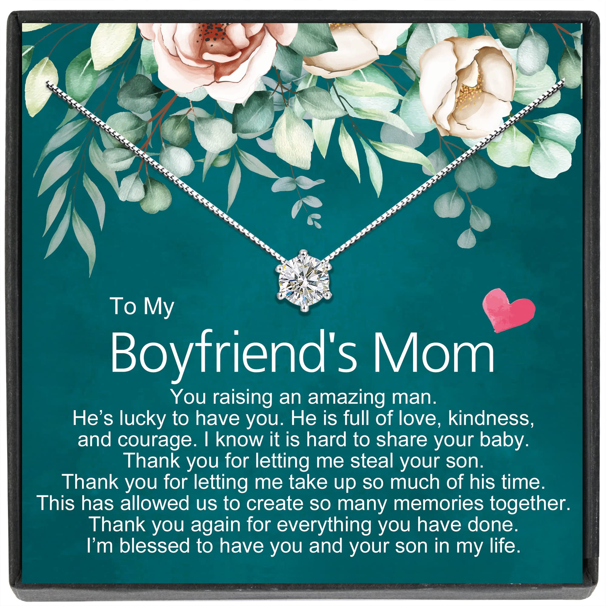 Elegant Sterling Silver Cubic Zirconia Necklace - Perfect Birthday, Christmas & Mother's Day Gift for Women | Jewelry Gift for Mom, Wife & Special Occasions | Ideal for Parties, Anniversaries & Romantic Dates