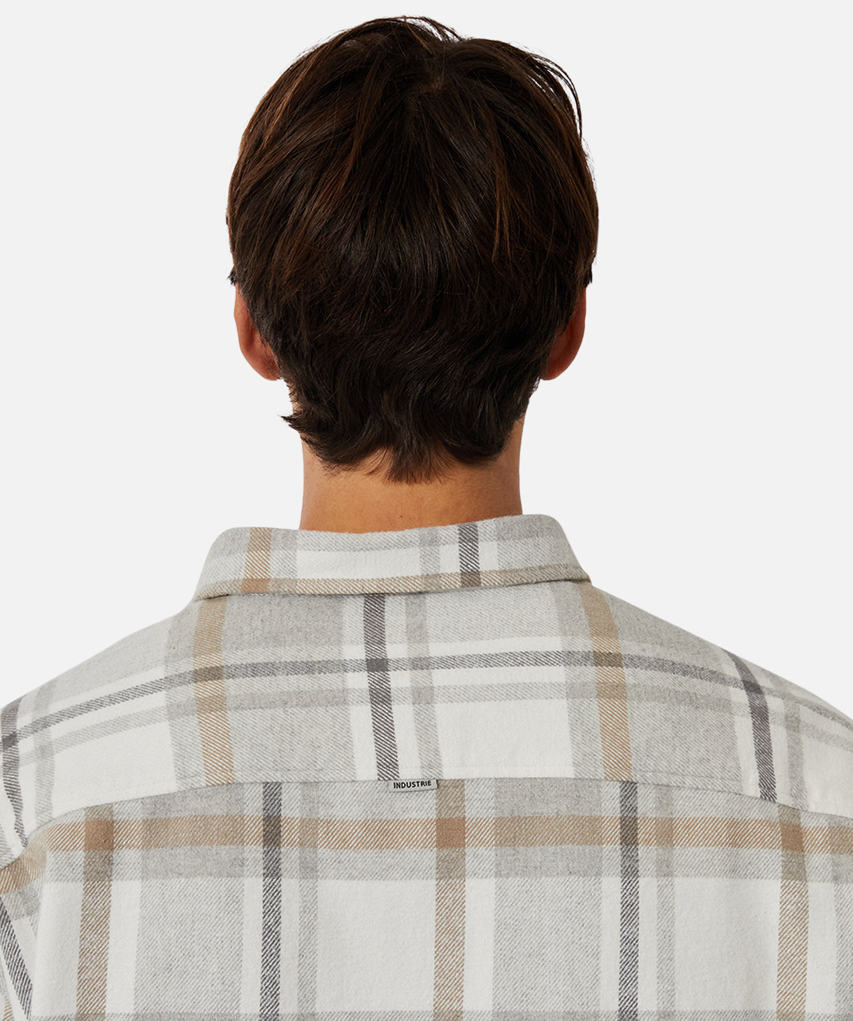 Premium Carver Long Sleeve Shirt for Men - Classic Grey & Brown Plaid Flannel - Comfortable Casual Wear for Outdoor Adventures & Fall Layering