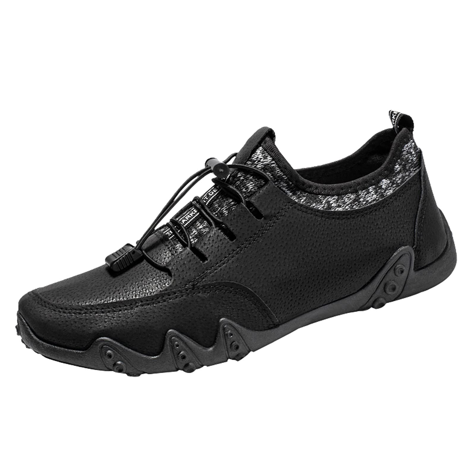 Men's Slip On Sneakers - Breathable Walking Shoes for Men, Comfortable Casual Sports Shoes with Soft Round Toe & Lace-Up Design - Perfect for Gym, Workout, Travel & Daily Wear