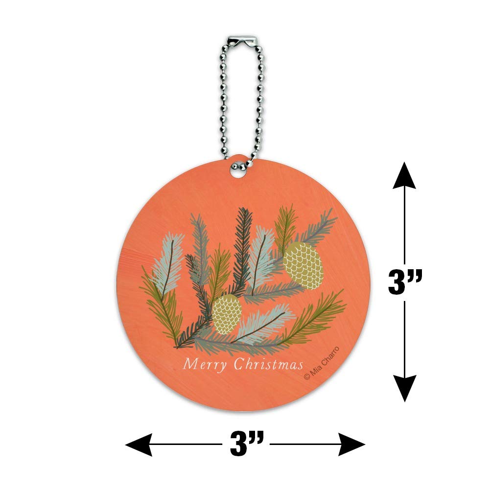 Festive Christmas Pinecone Luggage ID Tag - Personalized Suitcase & Carry-On Baggage Identifier for Travel - Perfect for Holiday Trips & Gift Giving
