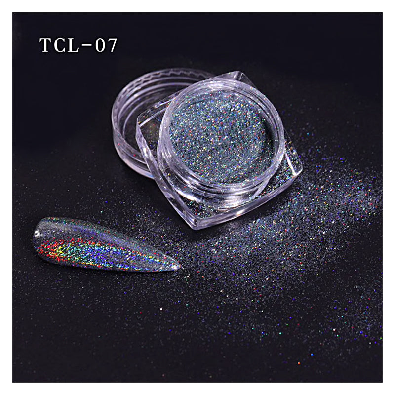 Premium Laser Holographic Chrome Pigments for Nail Art, Soap Making & DIY Crafts - Metallic Shimmer Effect for Professional Cosmetics & Resin Projects