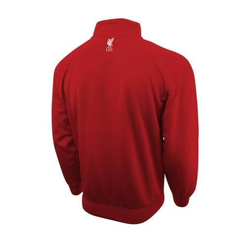 Liverpool FC Red Youth Track Jacket - Lightweight Breathable Soccer Training Jacket for Kids - Perfect for Football Matches, School, and Outdoor Activities