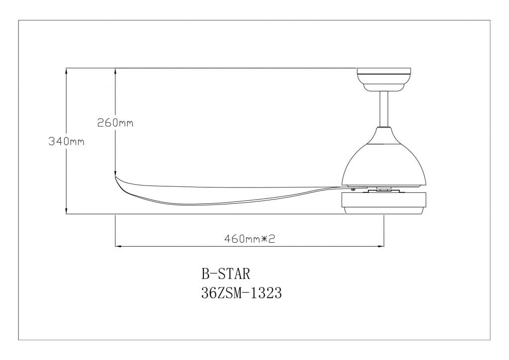 Fanco B Star 36/46/52 Inch 3 Blade DC Ceiling Fan with Remote - Energy Efficient Quiet Modern Ceiling Fan for Bedroom, Living Room, Office (White)