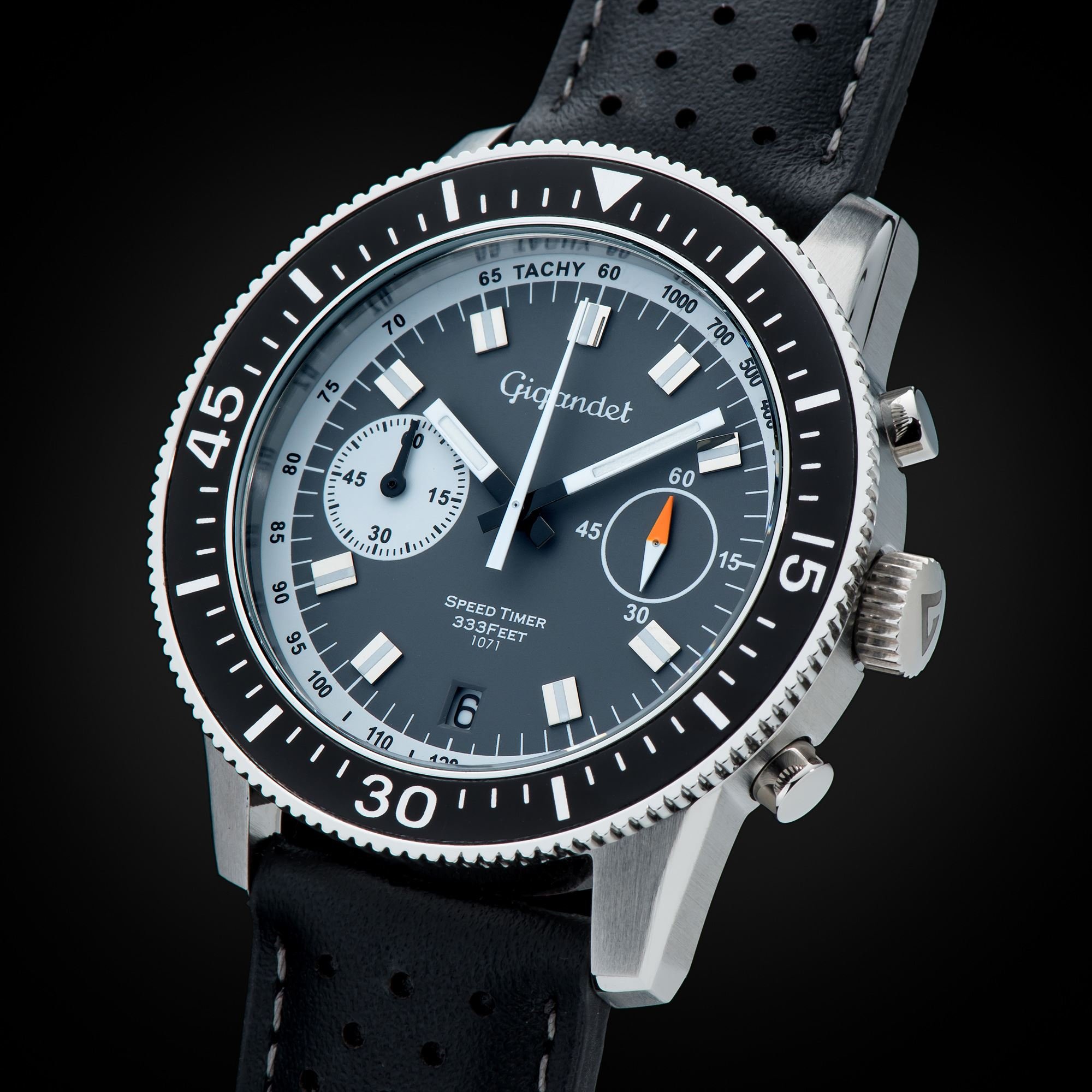 Gigandet Speed Timer Men's Analog Quartz Chronograph Watch - Gray & Black (G7-003) | Perfect for Business, Casual & Sports Wear