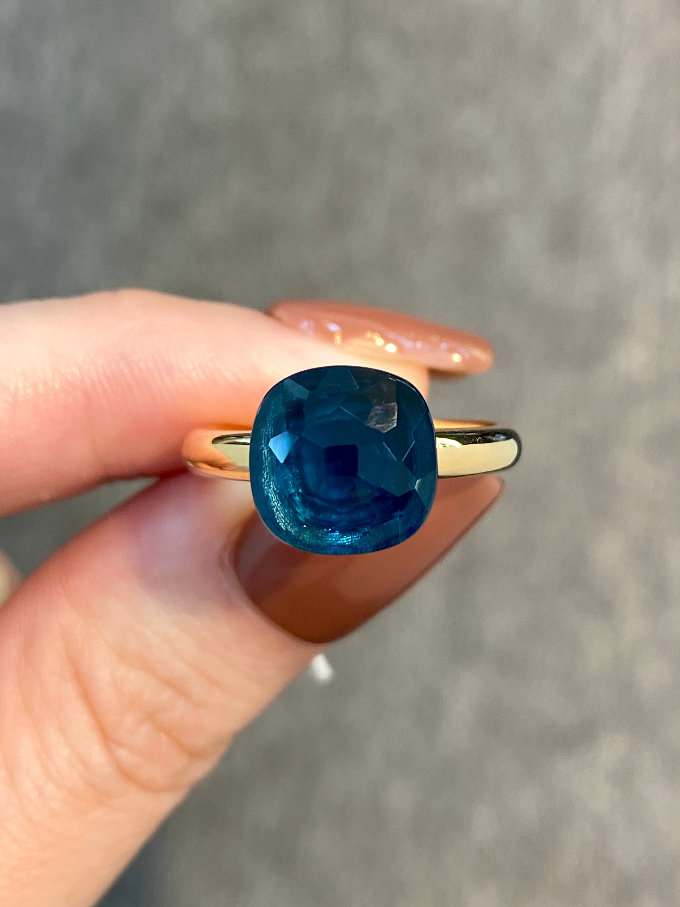 Natural London Blue Topaz 7.1ct Sterling Silver Ring for Women - Elegant Birthstone Jewelry Gift for Anniversary, Engagement & Special Occasions