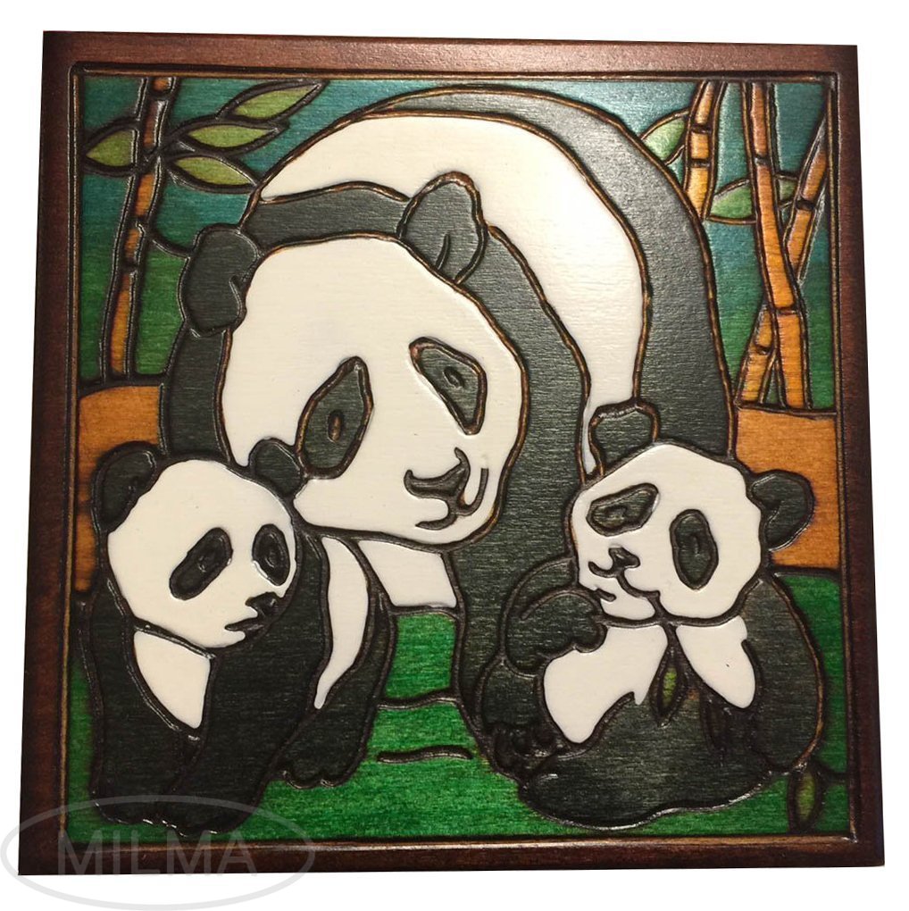 Handmade Panda Family Wooden Keepsake Box - Decorative Gift Box for Kids & Adults - Polish Artisan Craft - Perfect for Jewelry Storage, Home Decor & Special Occasions
