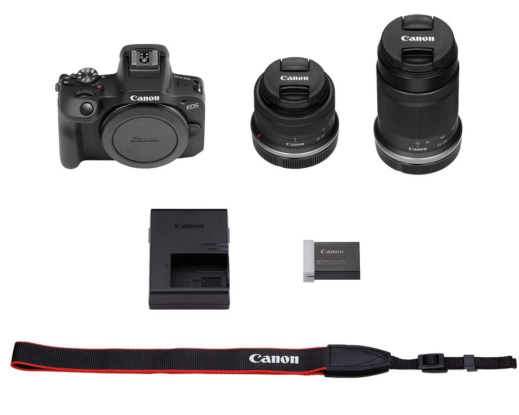 Canon EOS R100 Mirrorless Digital Camera with RF-S 18-45mm & 55-210mm Lens Kit - 4K Video, Dual Pixel AF, Compact Body for Vlogging, Travel & Street Photography
